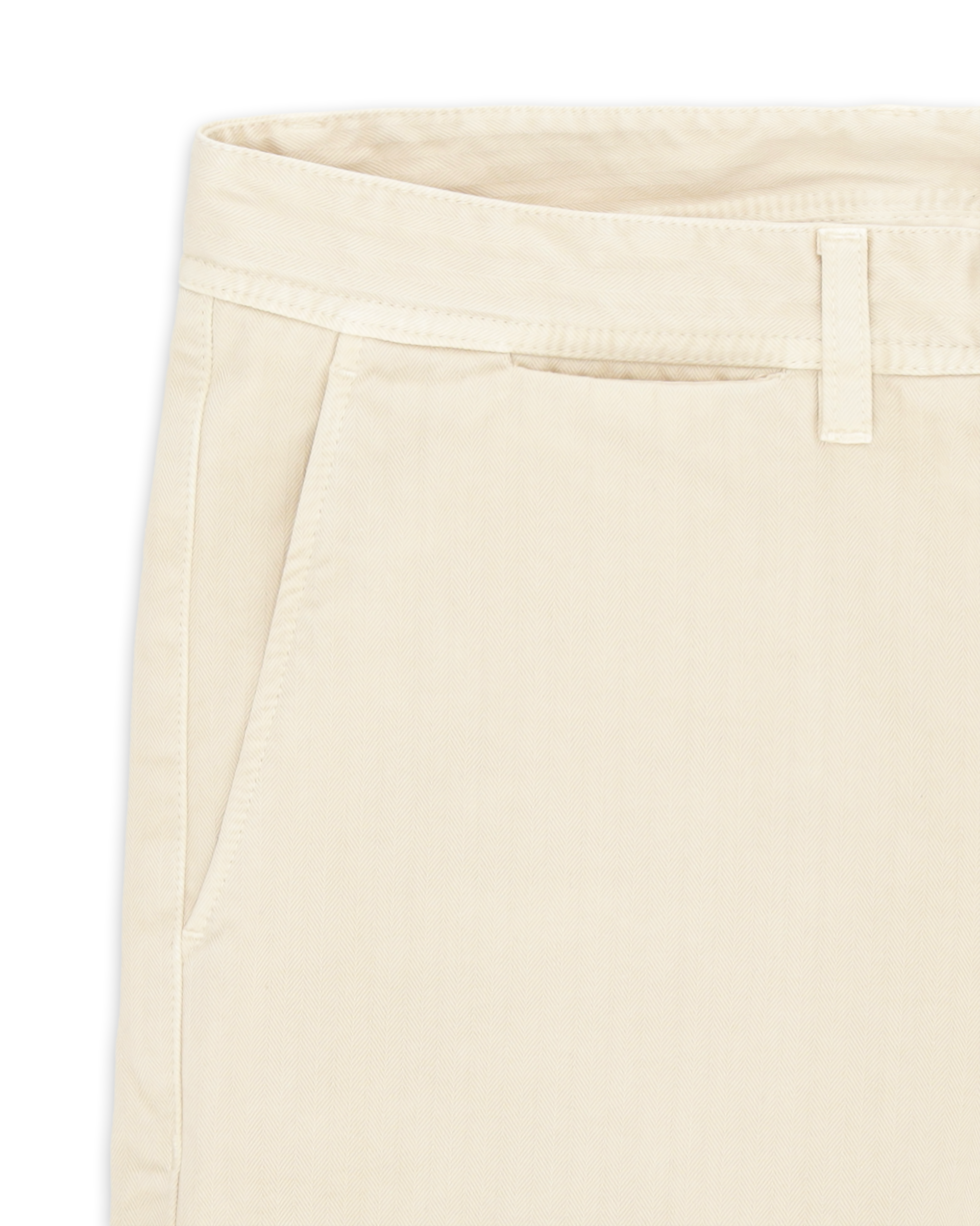 Reno Pantaloni In Herringbone di Cotone