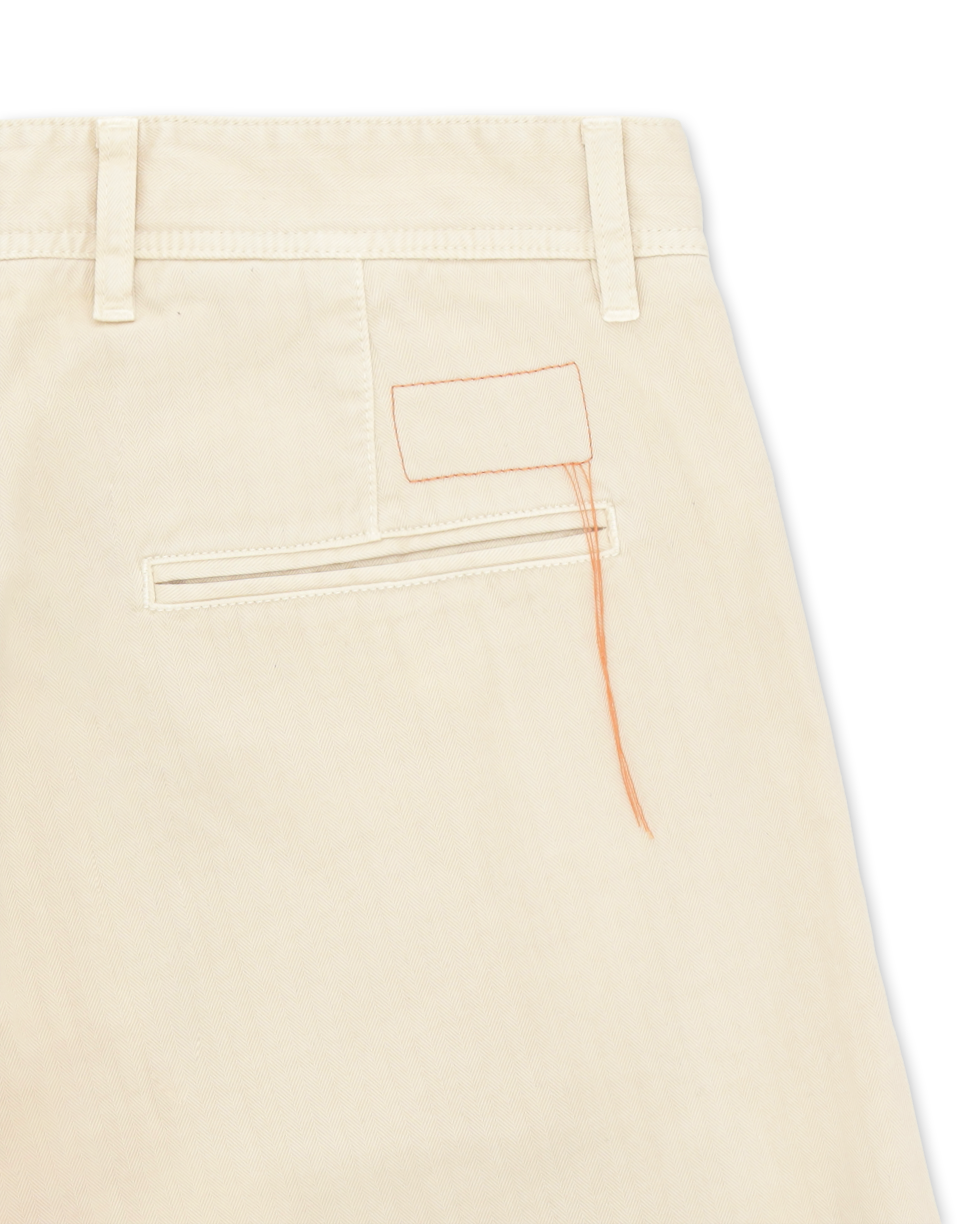 Reno Pantaloni In Herringbone di Cotone