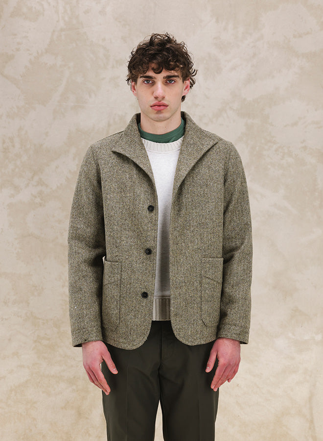 Scotland Giacca In Herringbone Di Lana
