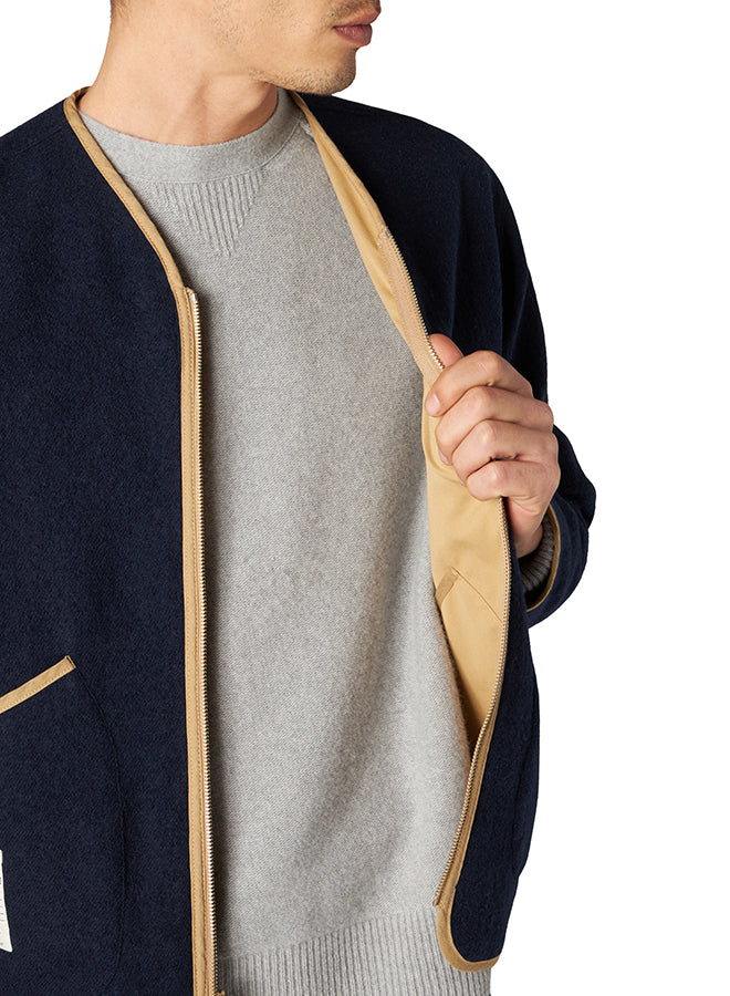 Sherpa Giacca Reversibile In Lana E Cotone Manteco