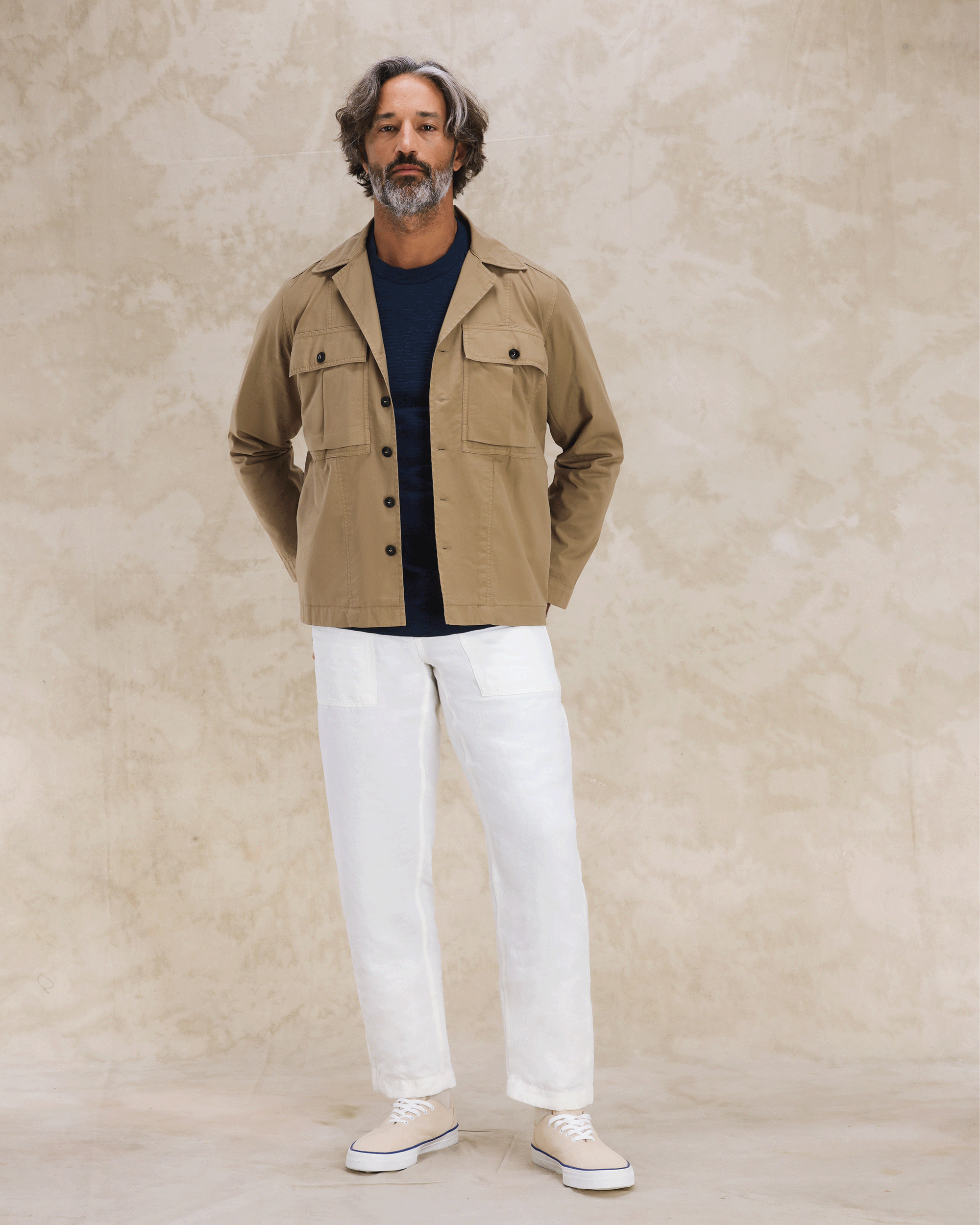 Solomon Overshirt In Twill Di Cotone