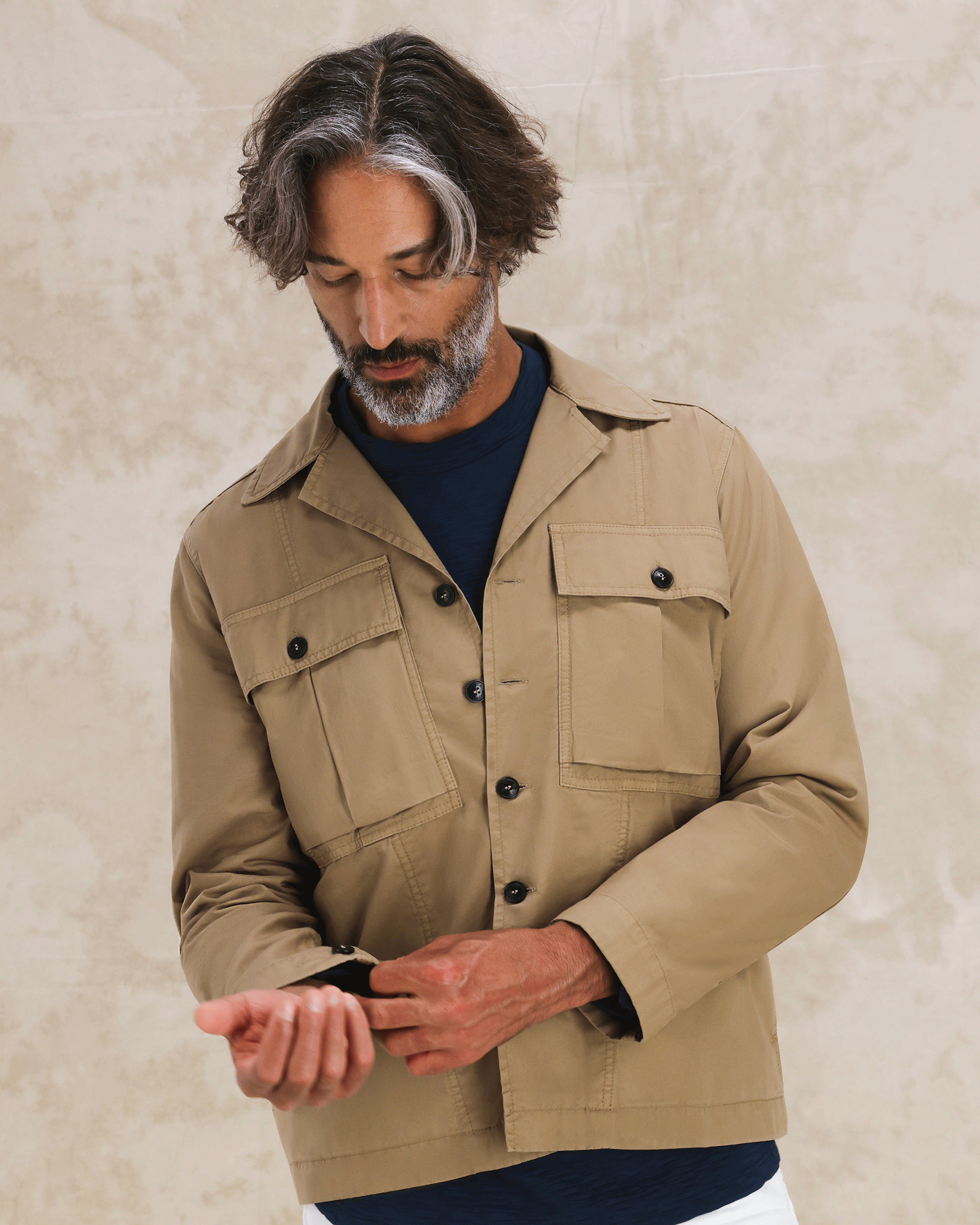 Solomon Overshirt In Twill Di Cotone