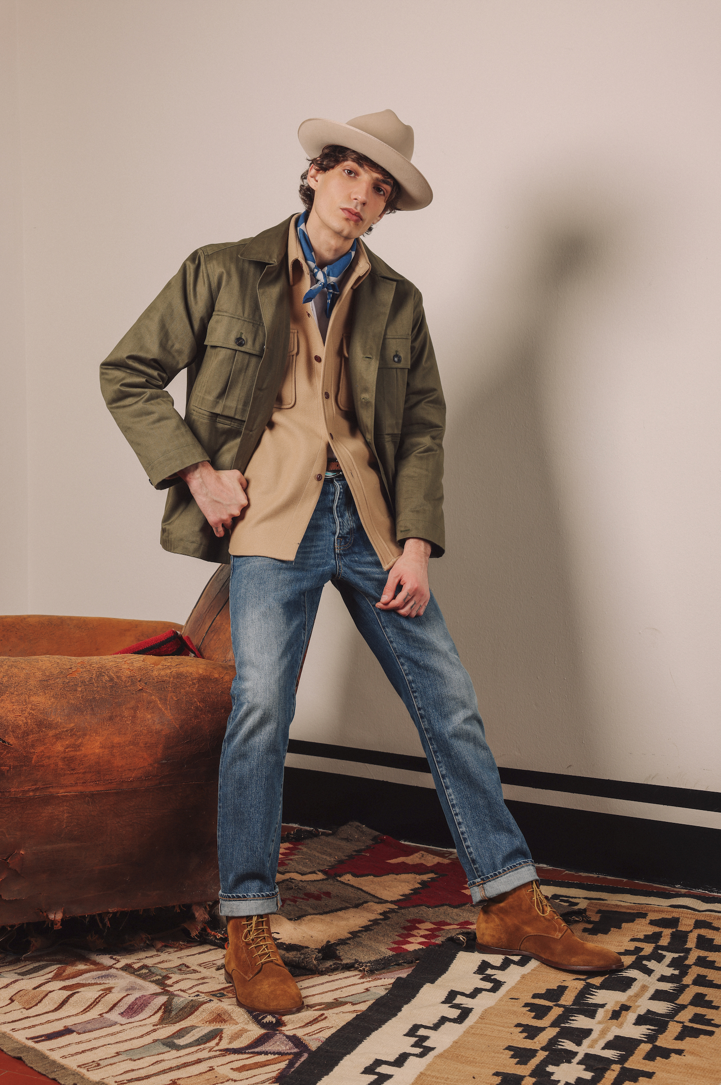 965 John Japan Denim Selvedge 5-pocket Regular Fit Stone Wash
