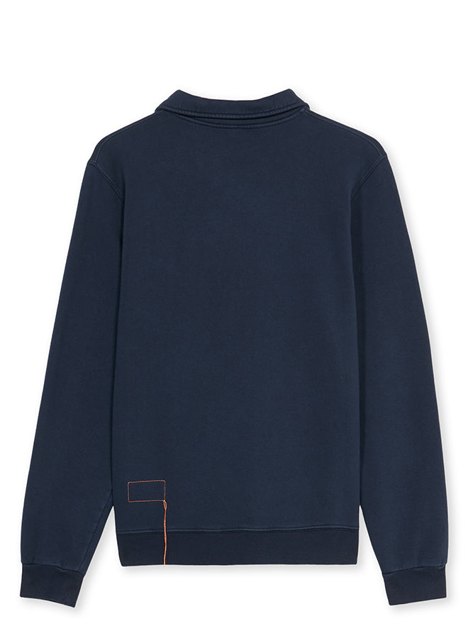 Yale Fleece Jersey Quarter Zip Collared Sweatshirt