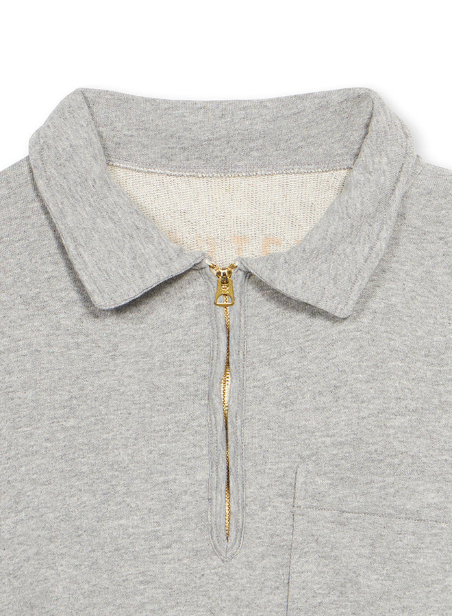 Yale Fleece Jersey Quarter Zip Collared Sweatshirt