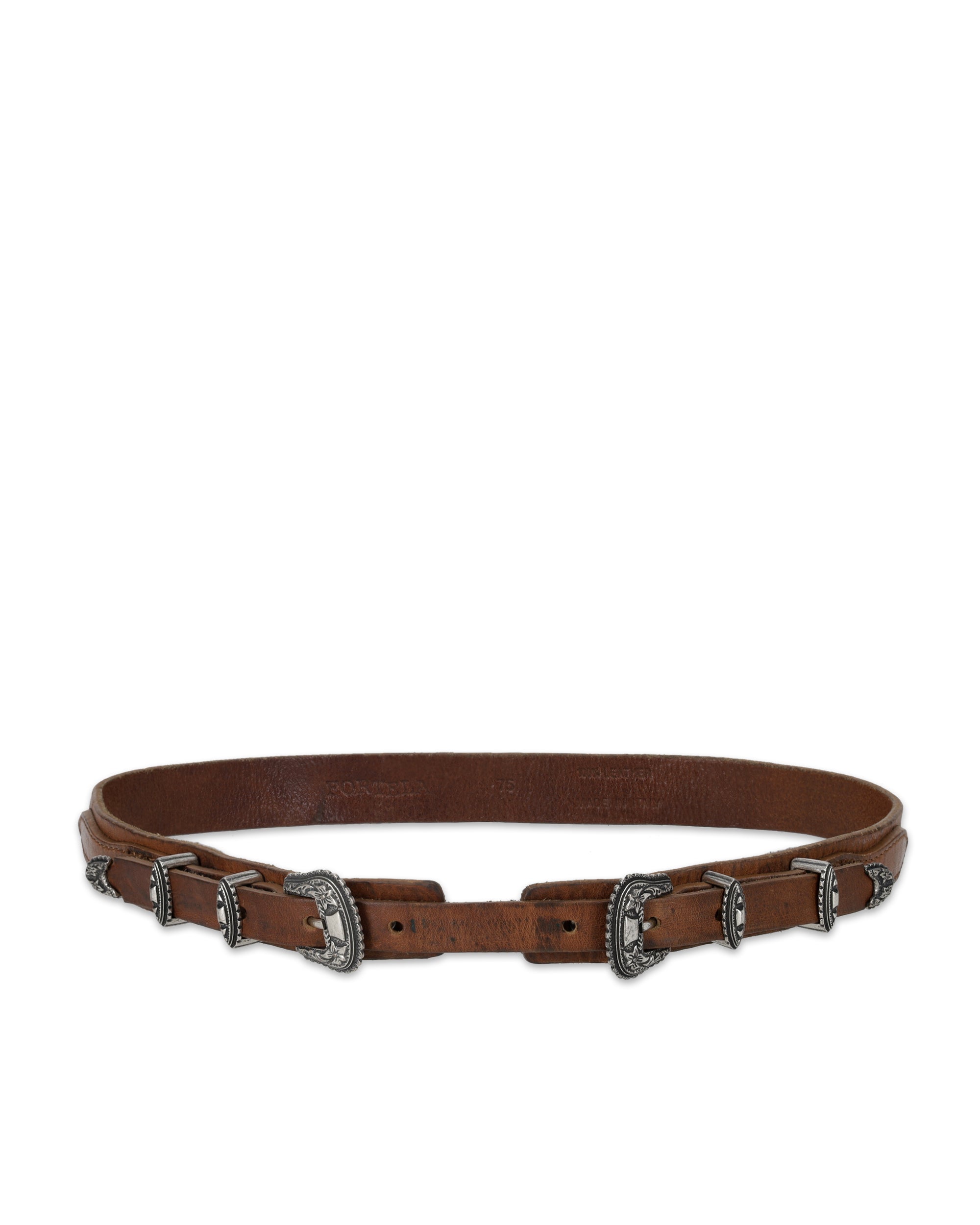 Tasia Leather Belt with double Buckle