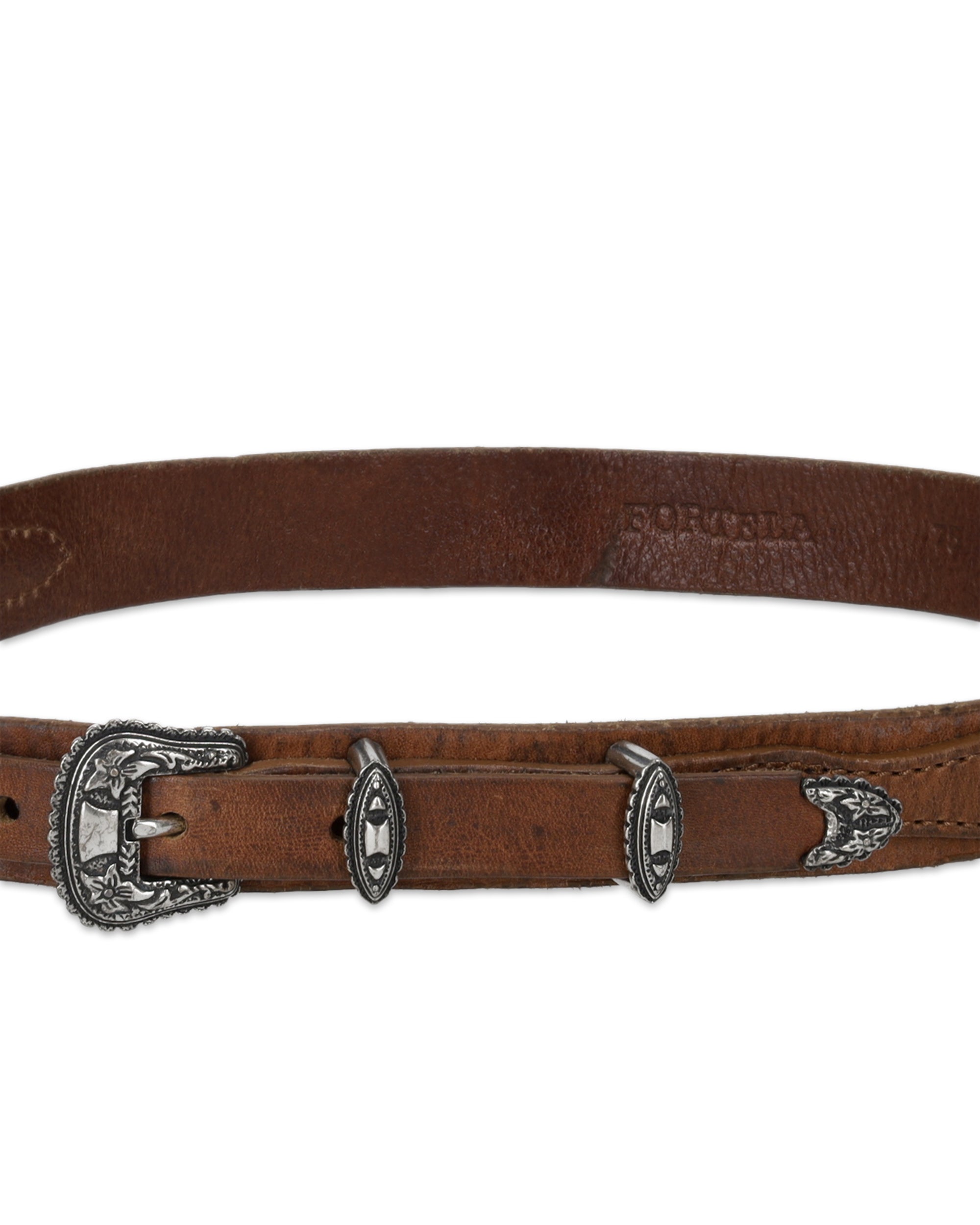 Tasia Leather Belt with double Buckle