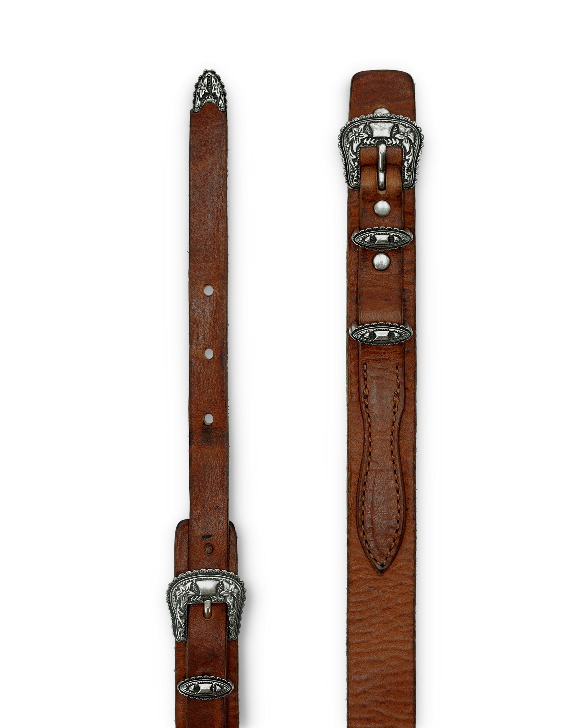 Tasia Leather Belt with double Buckle