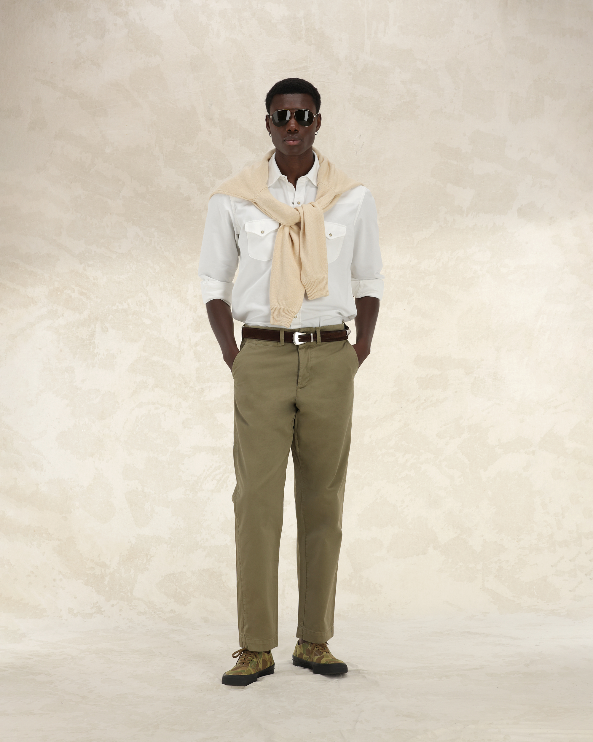 Tex Camicia Texana in Cotone Oxford