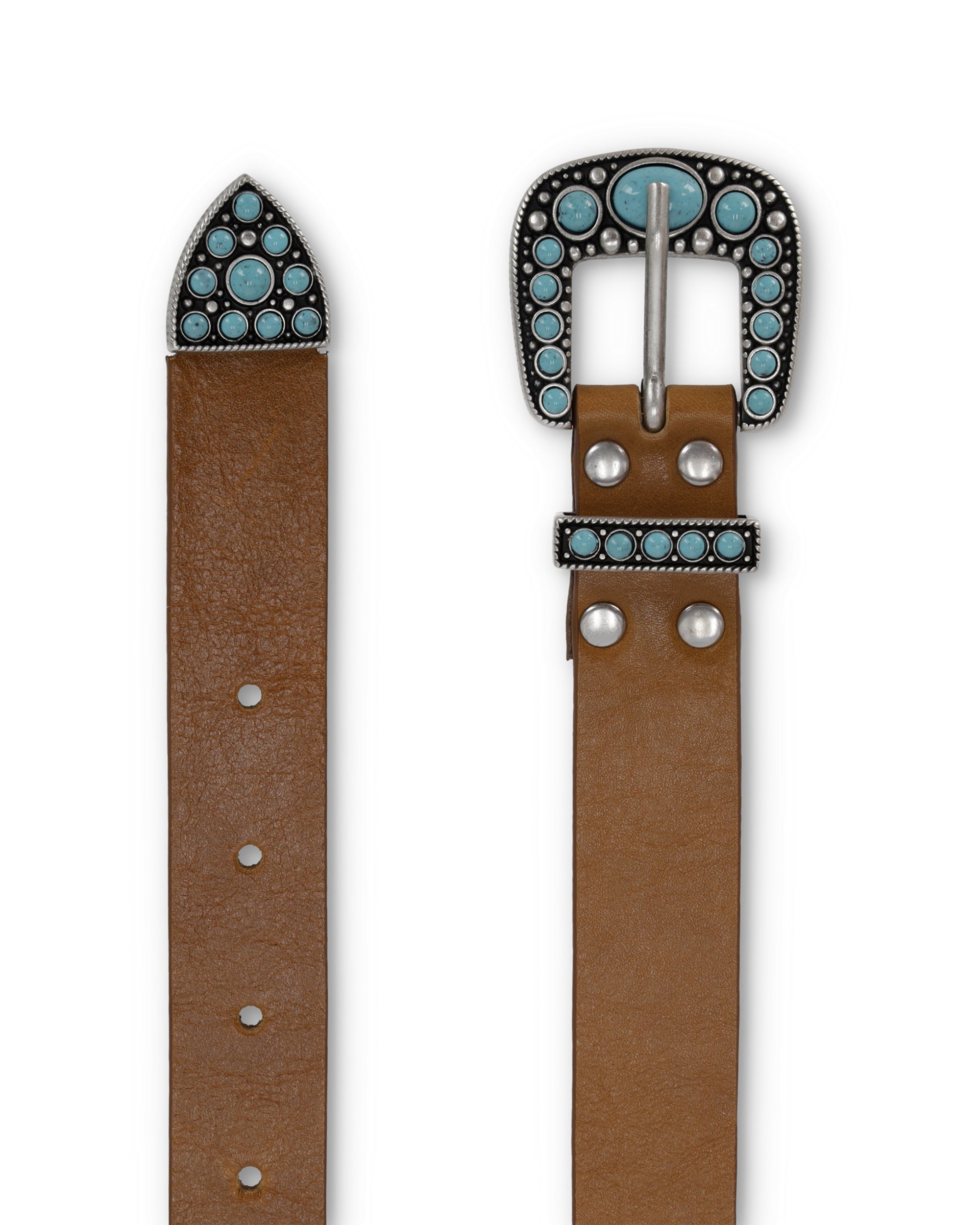 Thelma Belt Calf Leather Turquoise