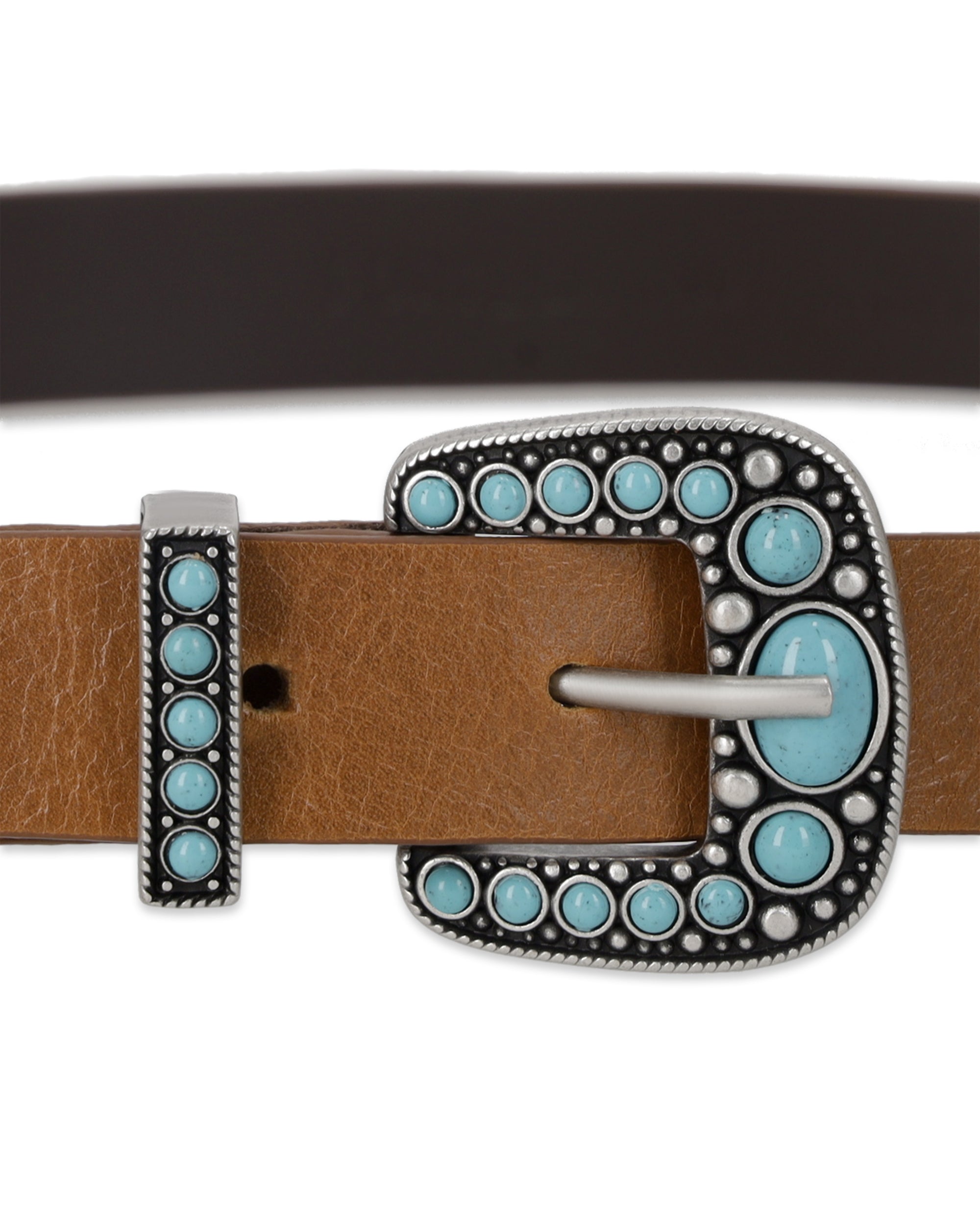 Thelma Belt Calf Leather Turquoise