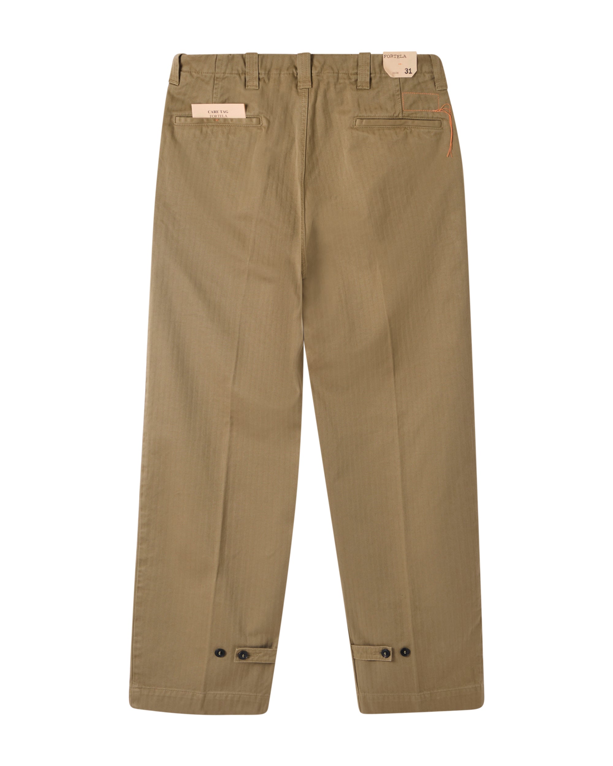 Thomas Herringbone Cotton Trousers