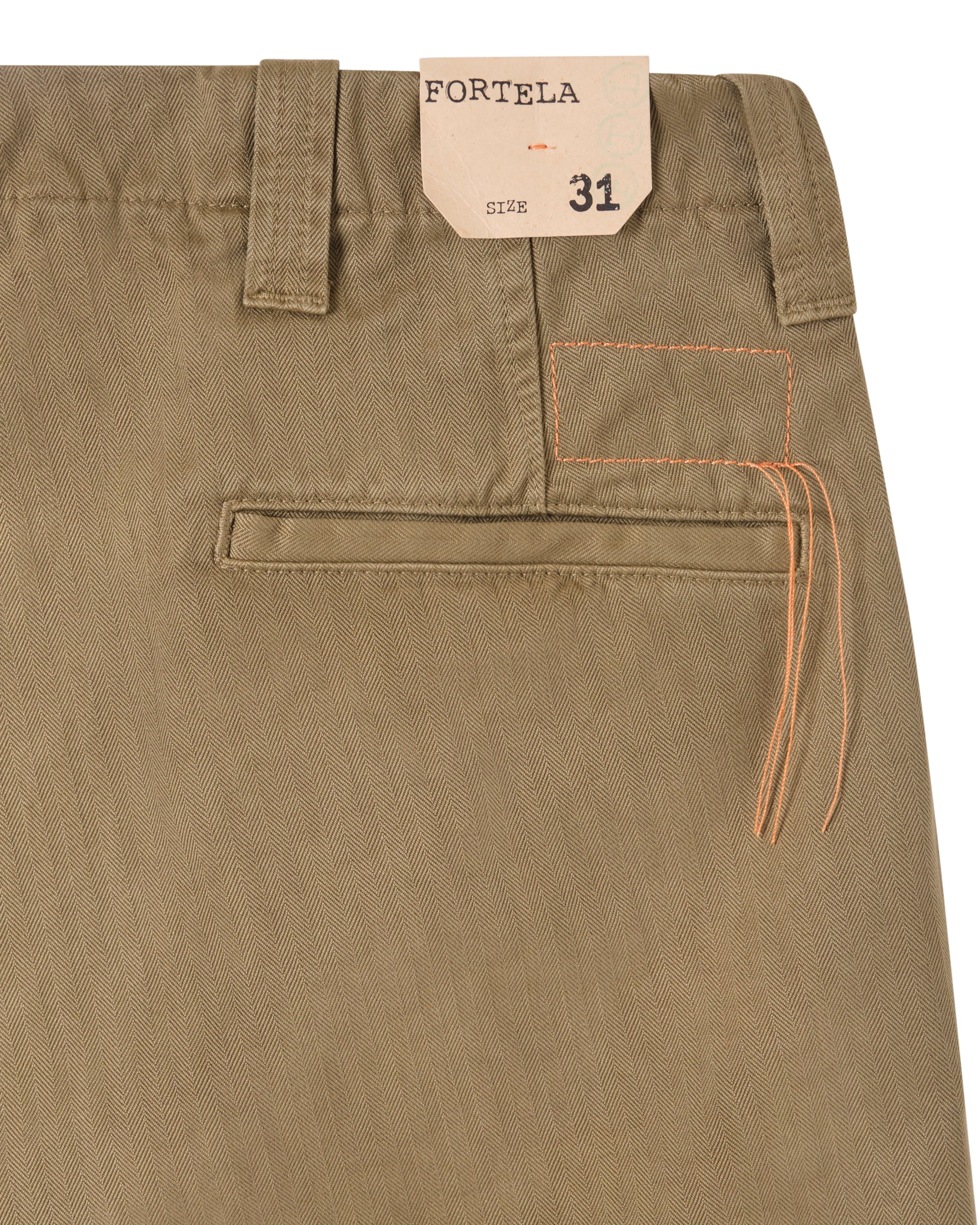 Thomas Herringbone Cotton Trousers