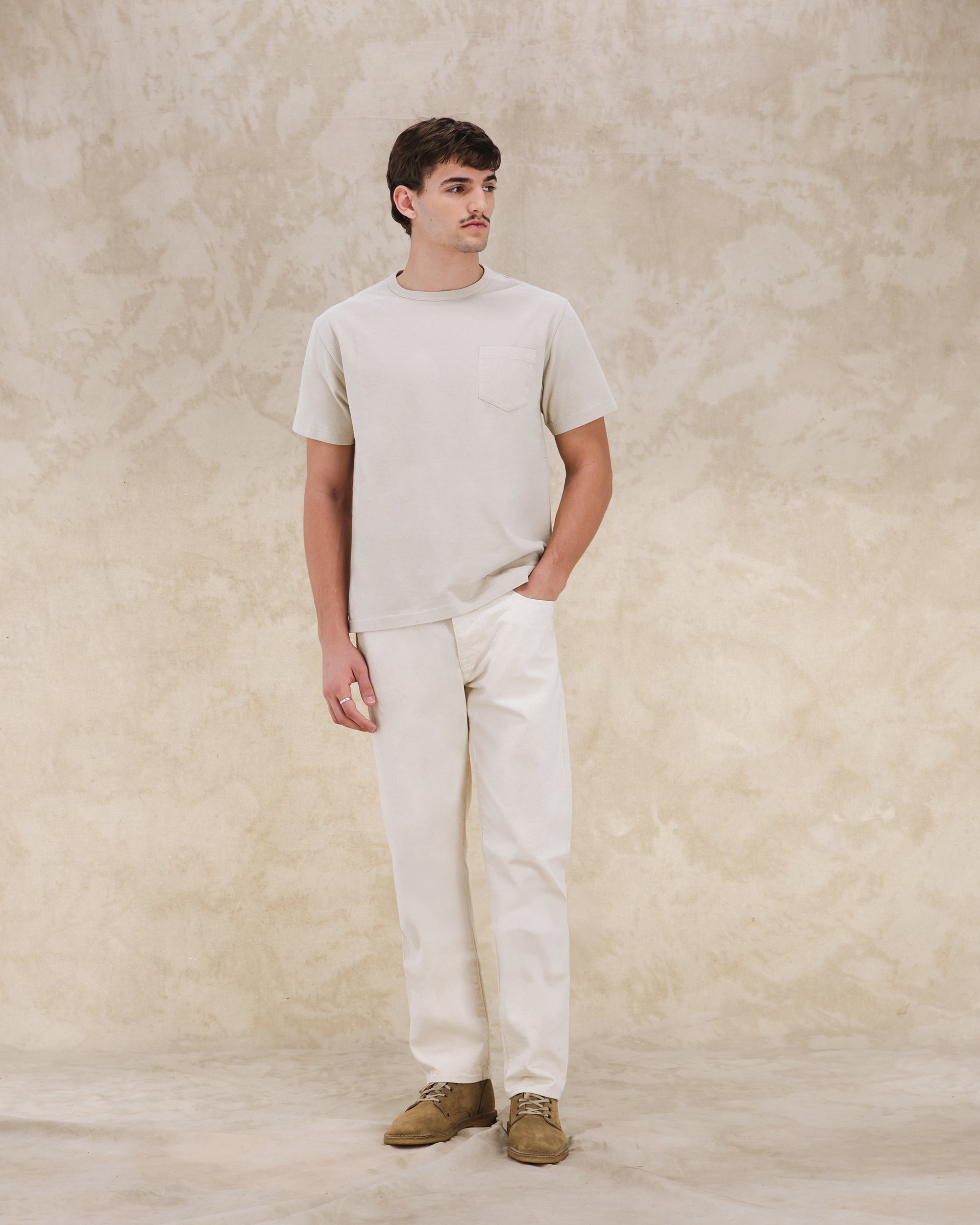 Tubejp T-shirt With Chest Pocket Cotton