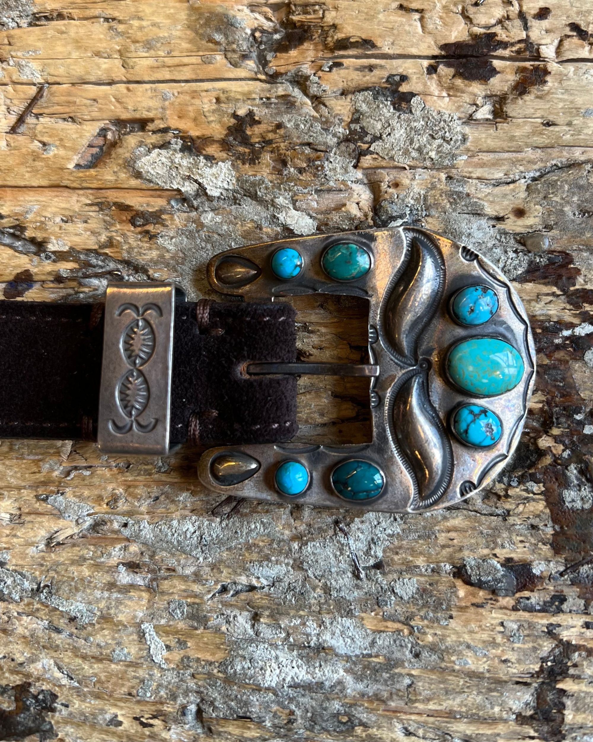 Turquoise Leather Belt