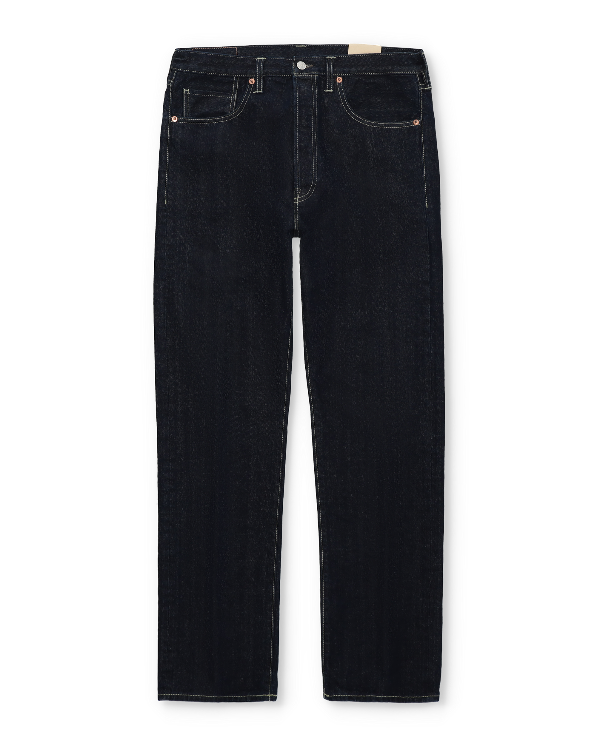 Unclejohn Japan Denim Cimosato 5 Tasche a Vita Alta Indigo Rinse