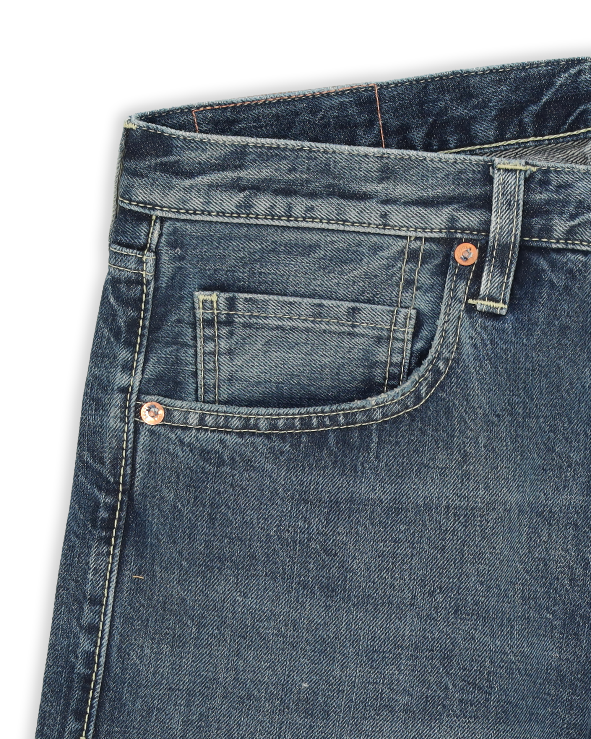 Unclejohn Japan Selvedge Denim High Waist Pockets Custom Wash