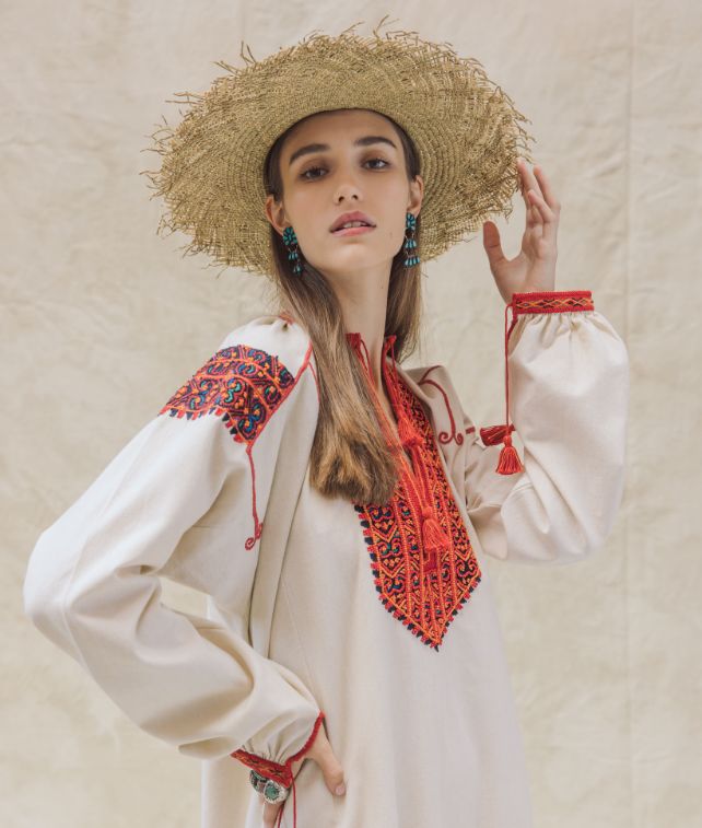 Afra Embroidered Cotton Dress