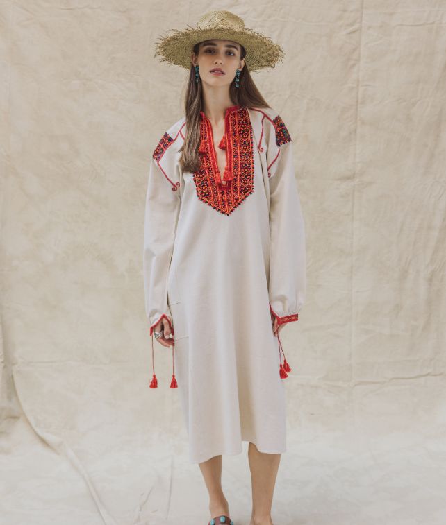 Afra Embroidered Cotton Dress