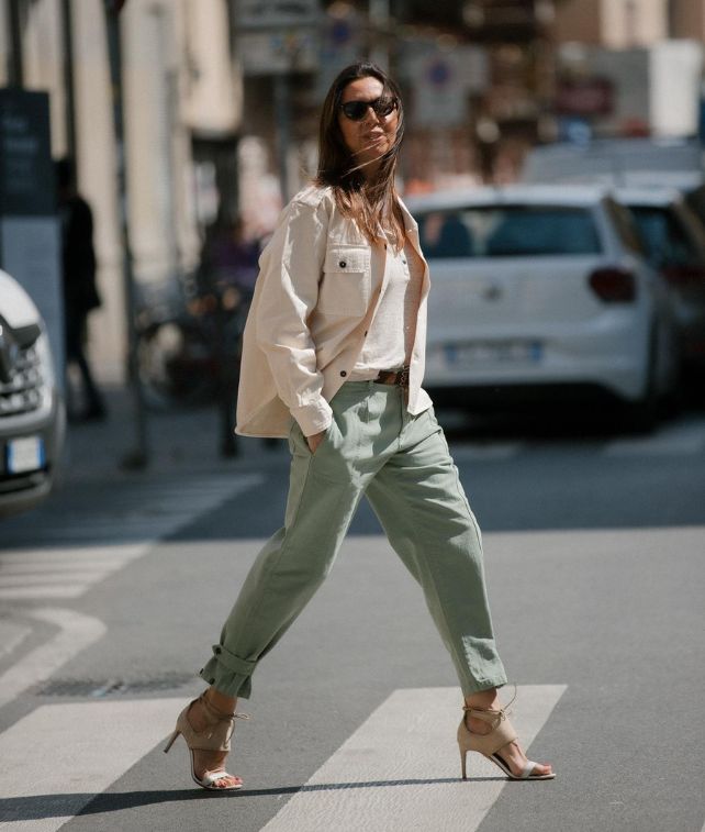 Bonniet Camicia In Herringbone di Cotone