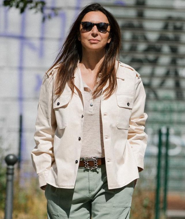 Bonniet Camicia In Herringbone di Cotone