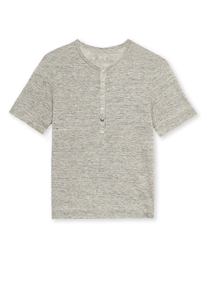 Charlie T-shirt Henley Jersey Linen
