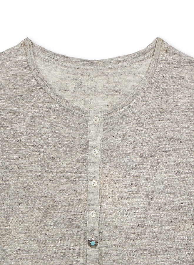 Charlie T-shirt Henley Jersey Linen
