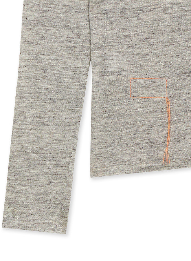 Coralie T-Shirt Serafino in Lino Melange