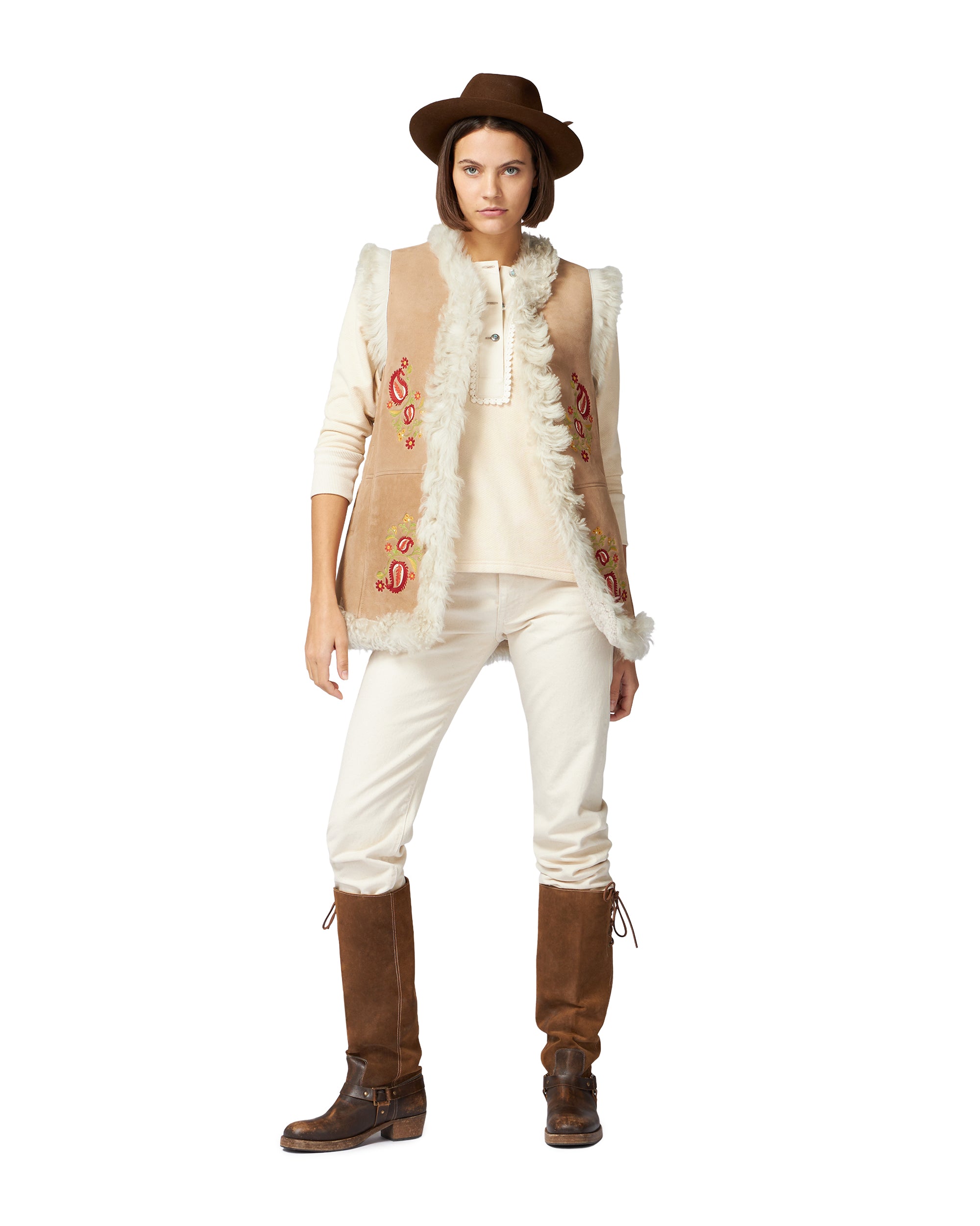Donna Vest Embroidered Shierling