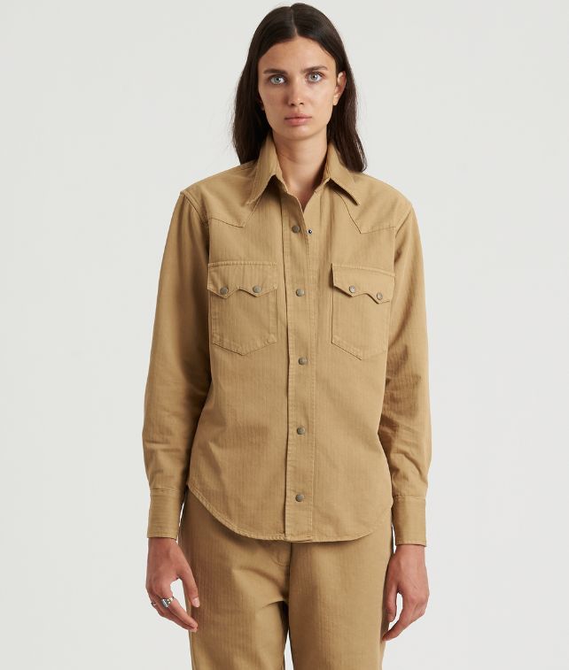 Elpasot Herringbone Cotton Texan Shirt