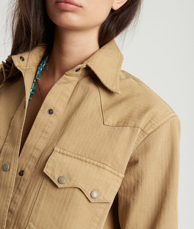 Elpasot Herringbone Cotton Texan Shirt