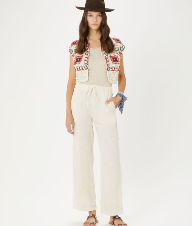 Jaleh Trousers With Drawstring Linen