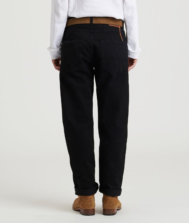 965 John Japan Denim Selvedge 5-pocket Regular Fit Black