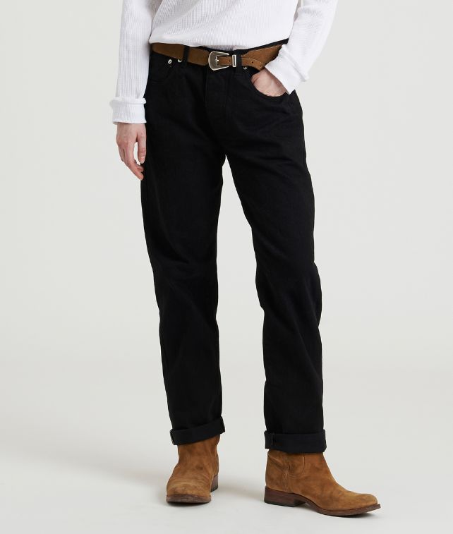 965 John Japan Denim Selvedge 5-pocket Regular Fit Black