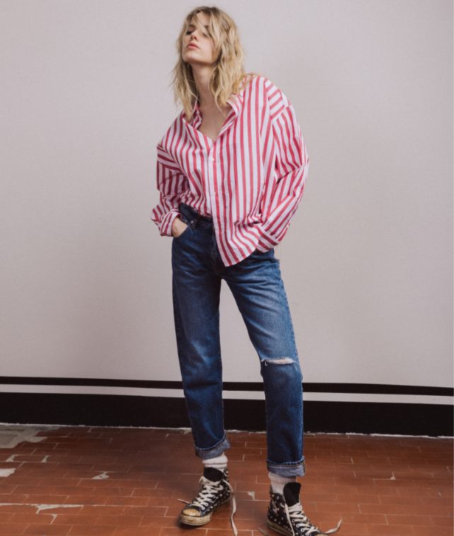 Juliettej 5-pocket Denim Trousers Stone Wash