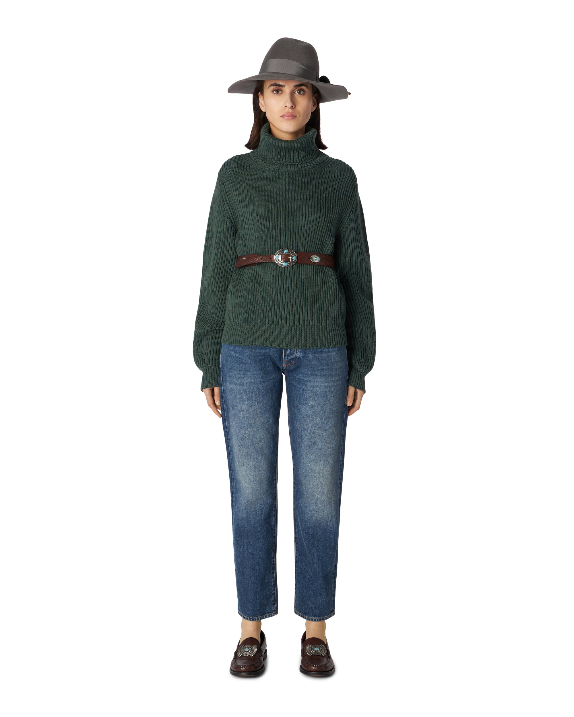 Leona High Neck Wool Sweater