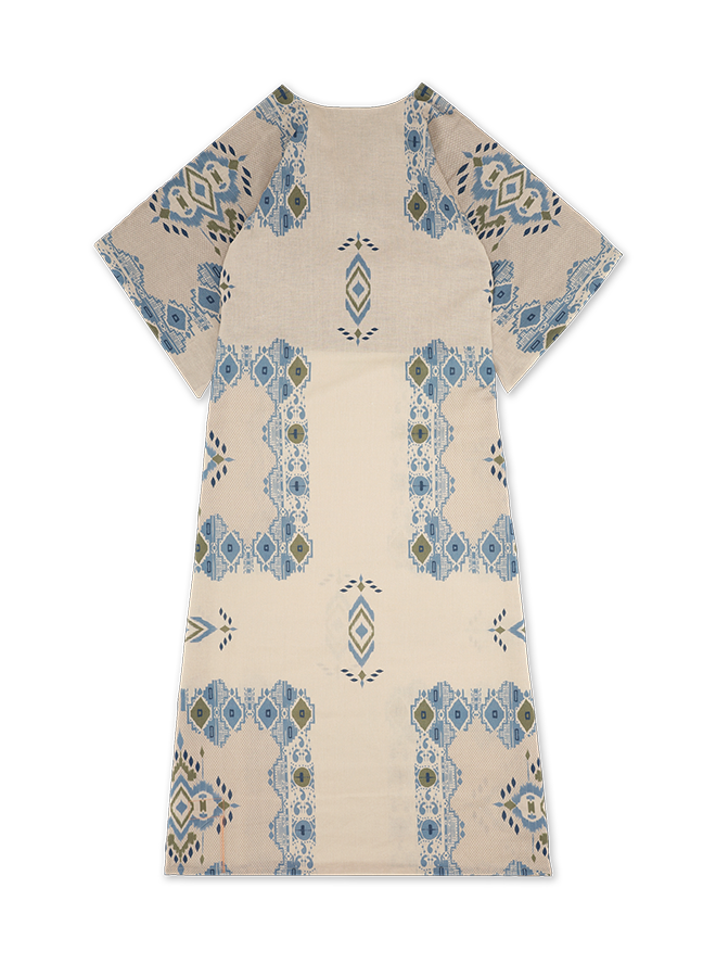Acaia Cotton Linen Printed Dress