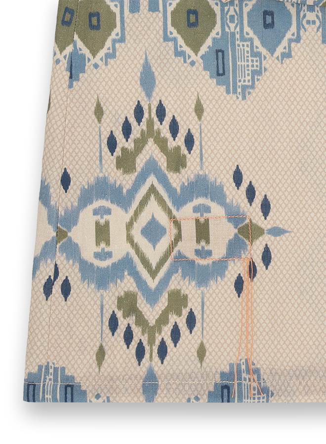 Acaia Cotton Linen Printed Dress