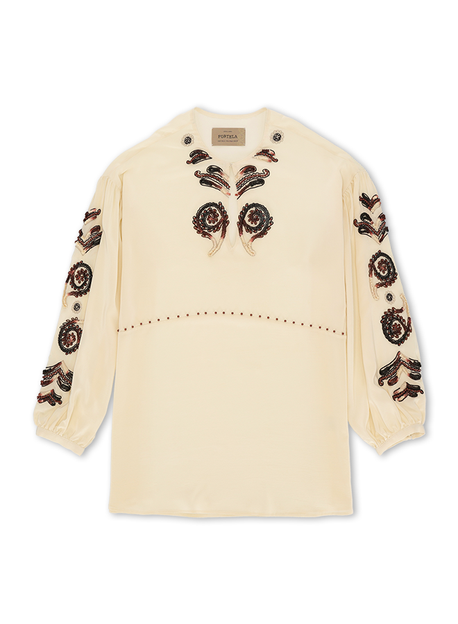 Allegra Shirt Embroidered Silk