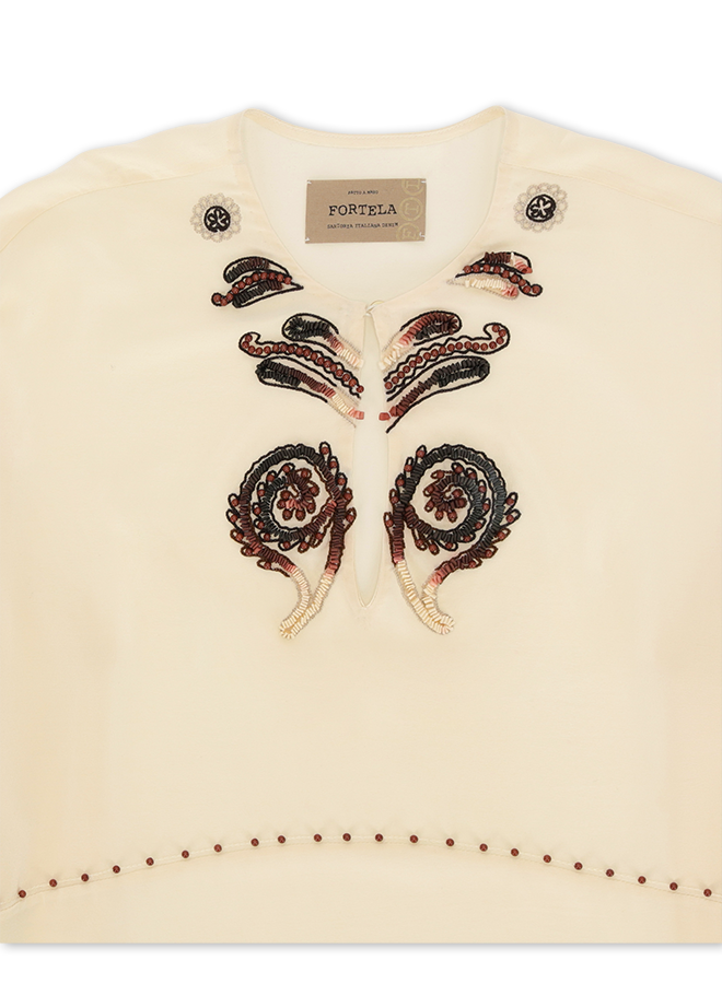 Allegra Shirt Embroidered Silk