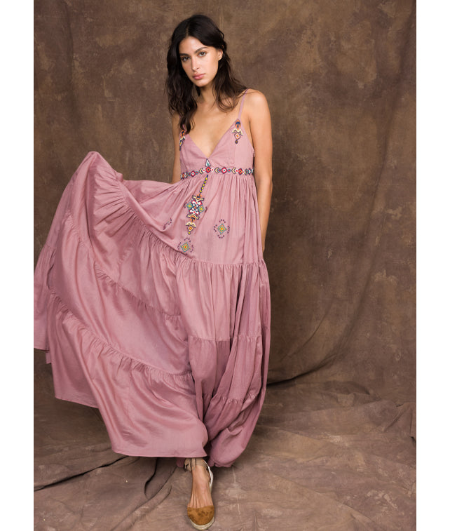 Amelie Embroidered Cotton Dress
