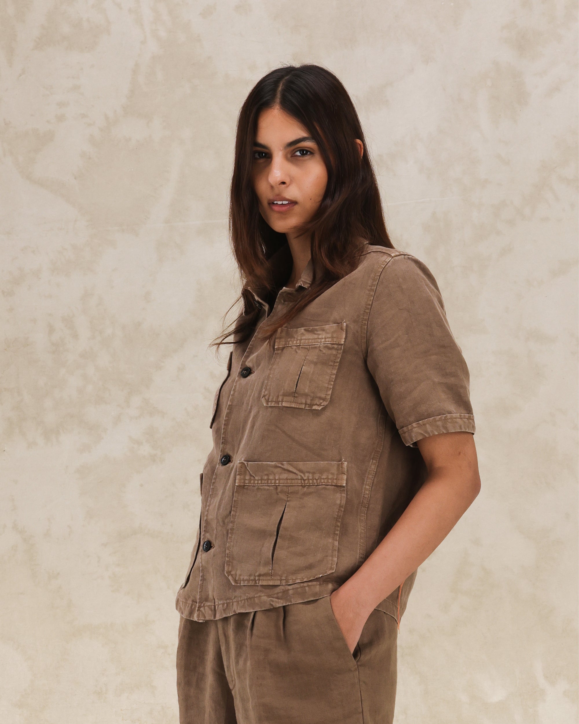 Bohem Shirt Safari Short Sleeves Linen