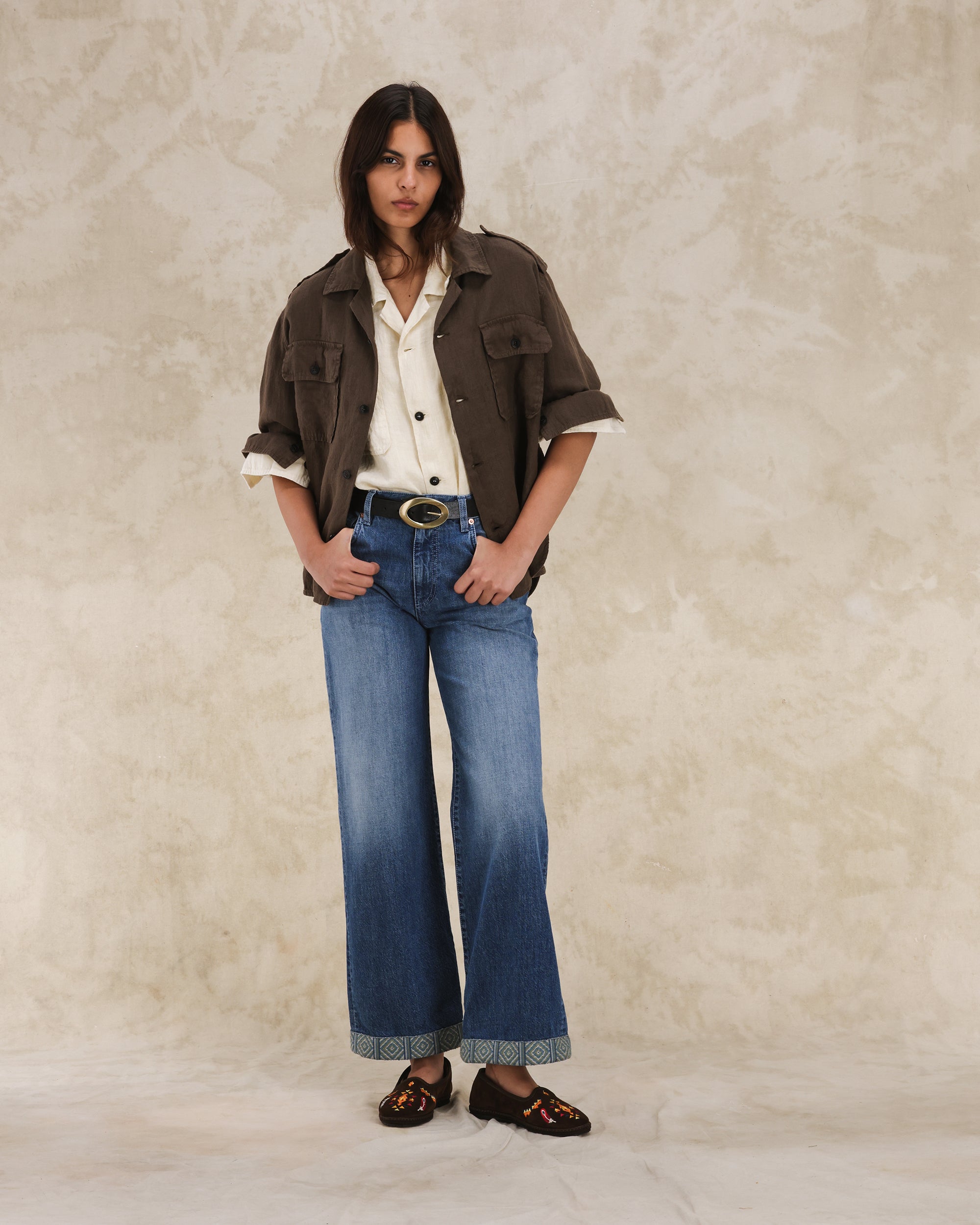Bonnie Shirt Military Linen