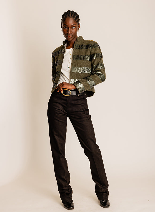 Coralie T-shirt Henley Long Sleeves