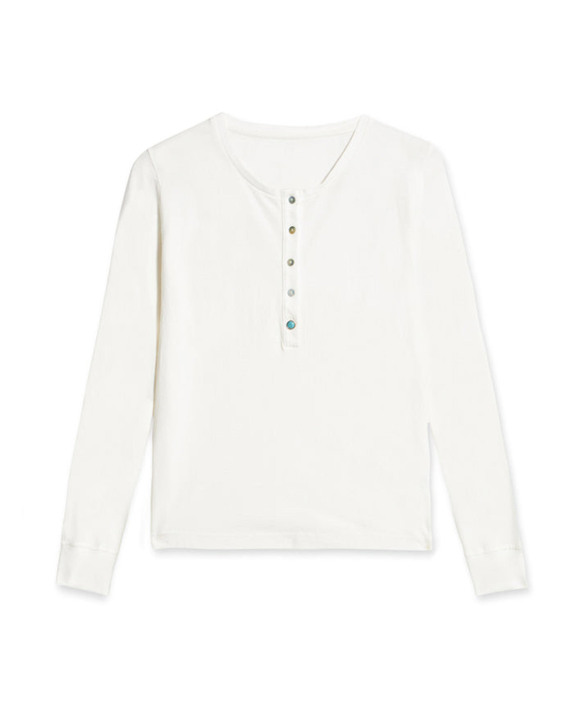 Coralie T-shirt Henley Long Sleeves