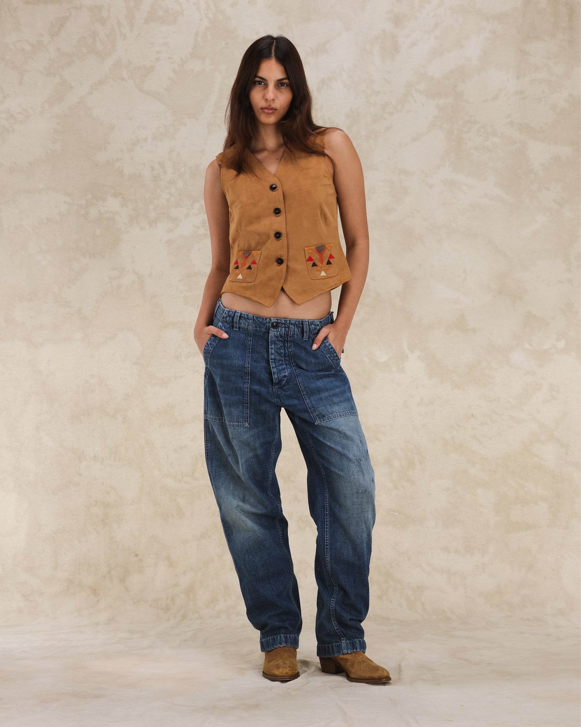 Denise Vest Suede Leather