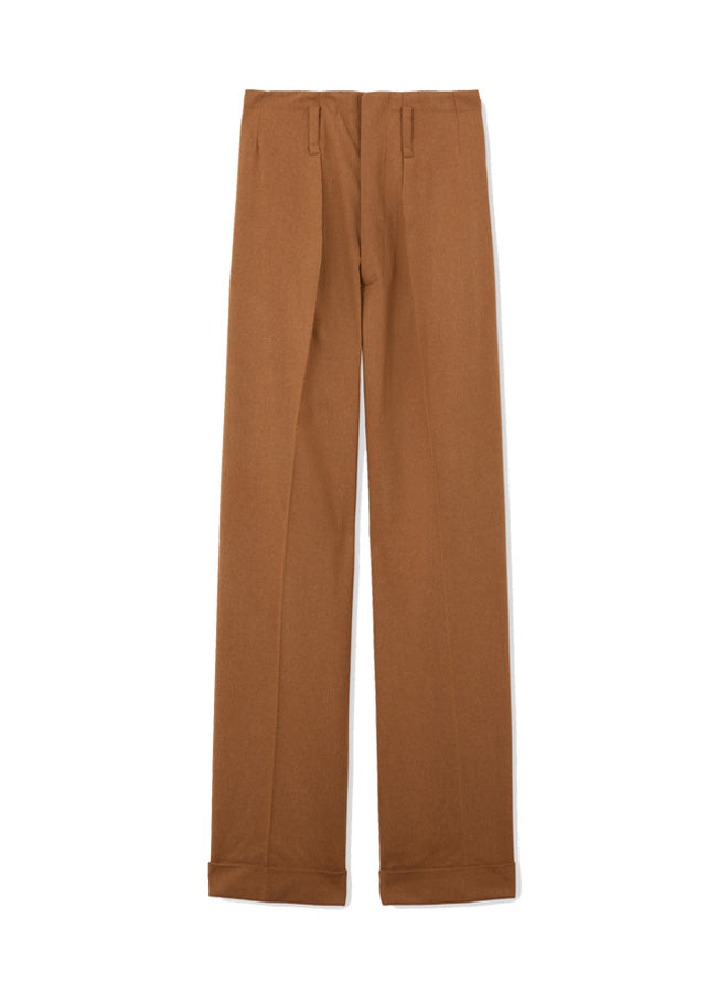 Farrah Pantaloni Con Pences In Flanella