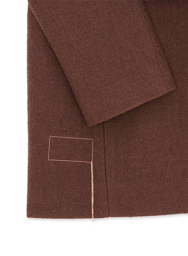 France Cappotto Attillato In Lana