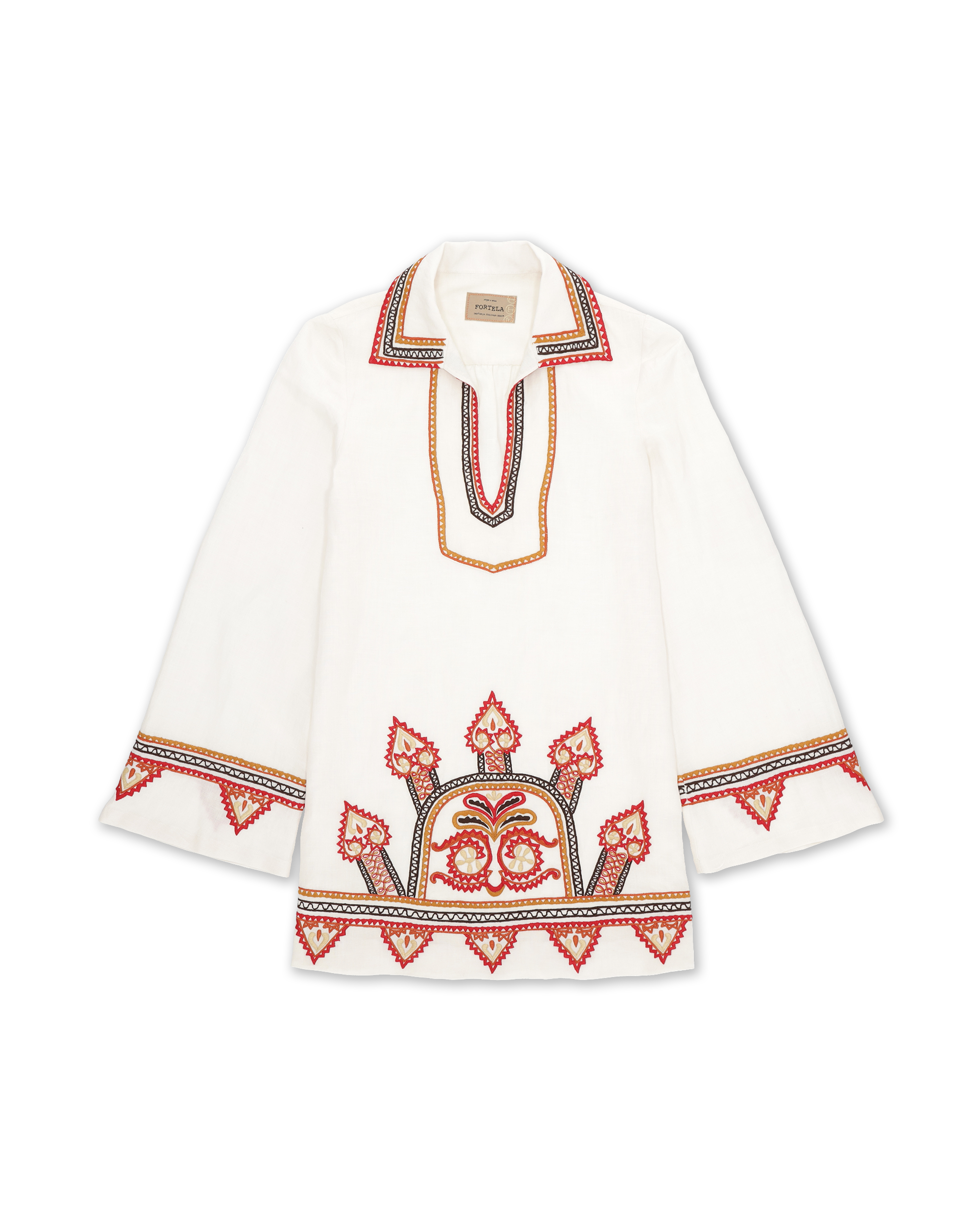 Gea Line Embroidered Short Dress
