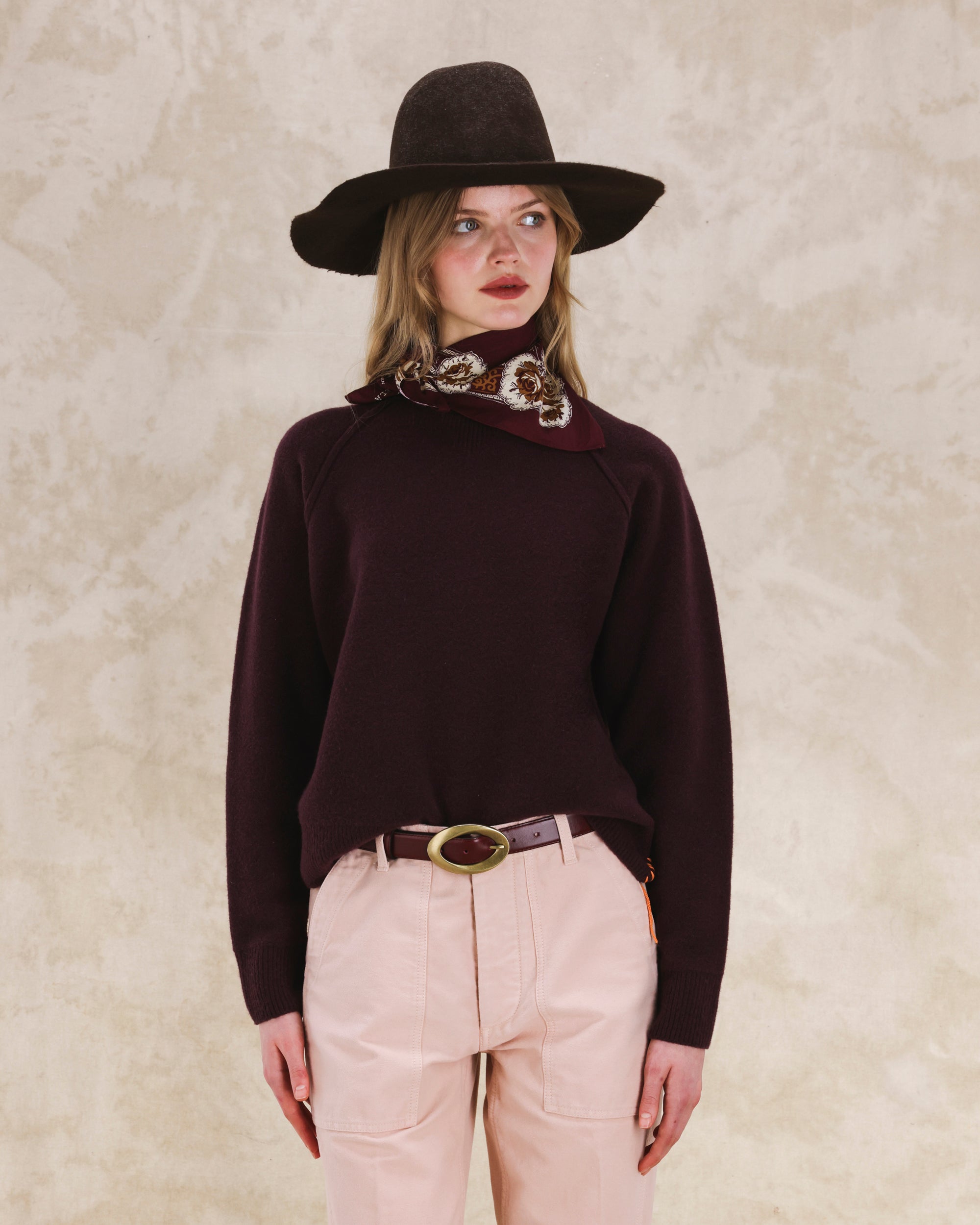 Harvard Knit Wool Raglan Sleeves Crewneck
